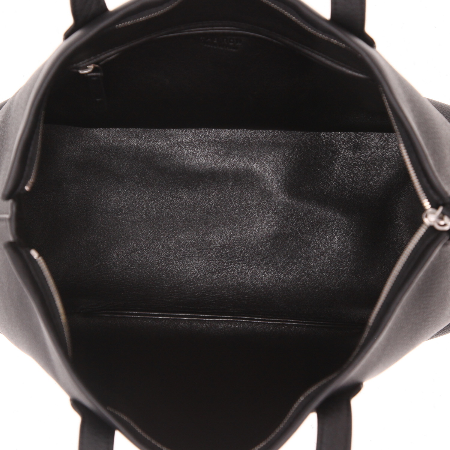 Sac à main The Row  Marcel en cuir grainé noir - Detail D3