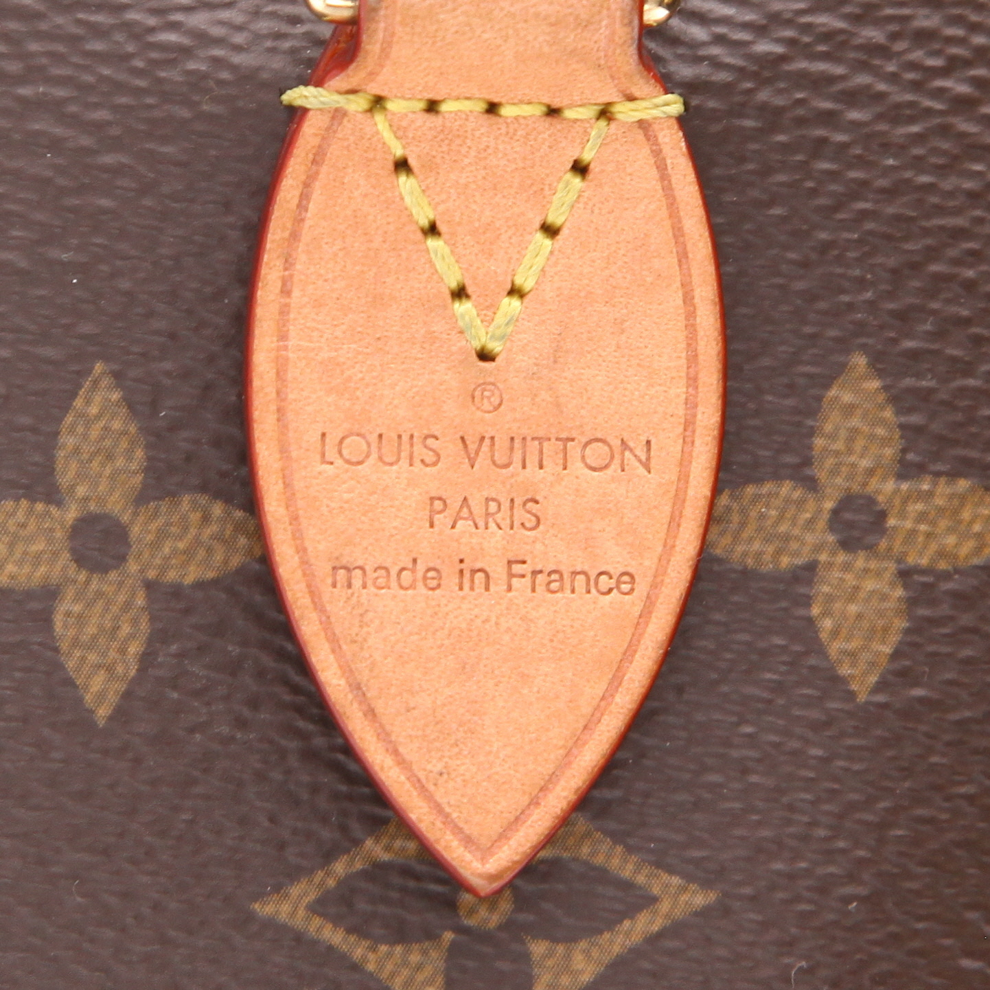 Borsa a tracolla Louis Vuitton  Speedy 20 cm in tela monogram marrone e pelle naturale - Detail D2
