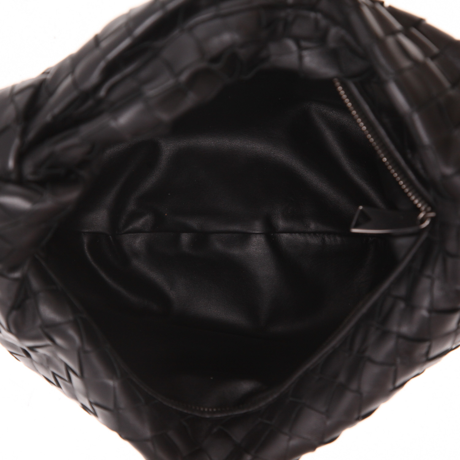 Bolso de mano Bottega Veneta  Teen Jodie en cuero intrecciato negro - Detail D3