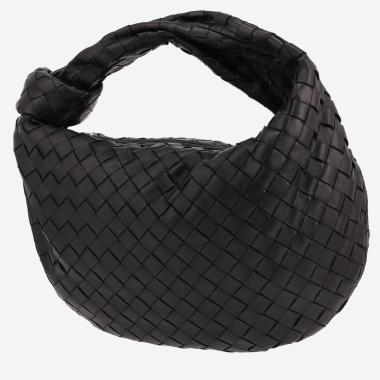 Bottega Veneta  Teen Jodie handbag  in black intrecciato leather