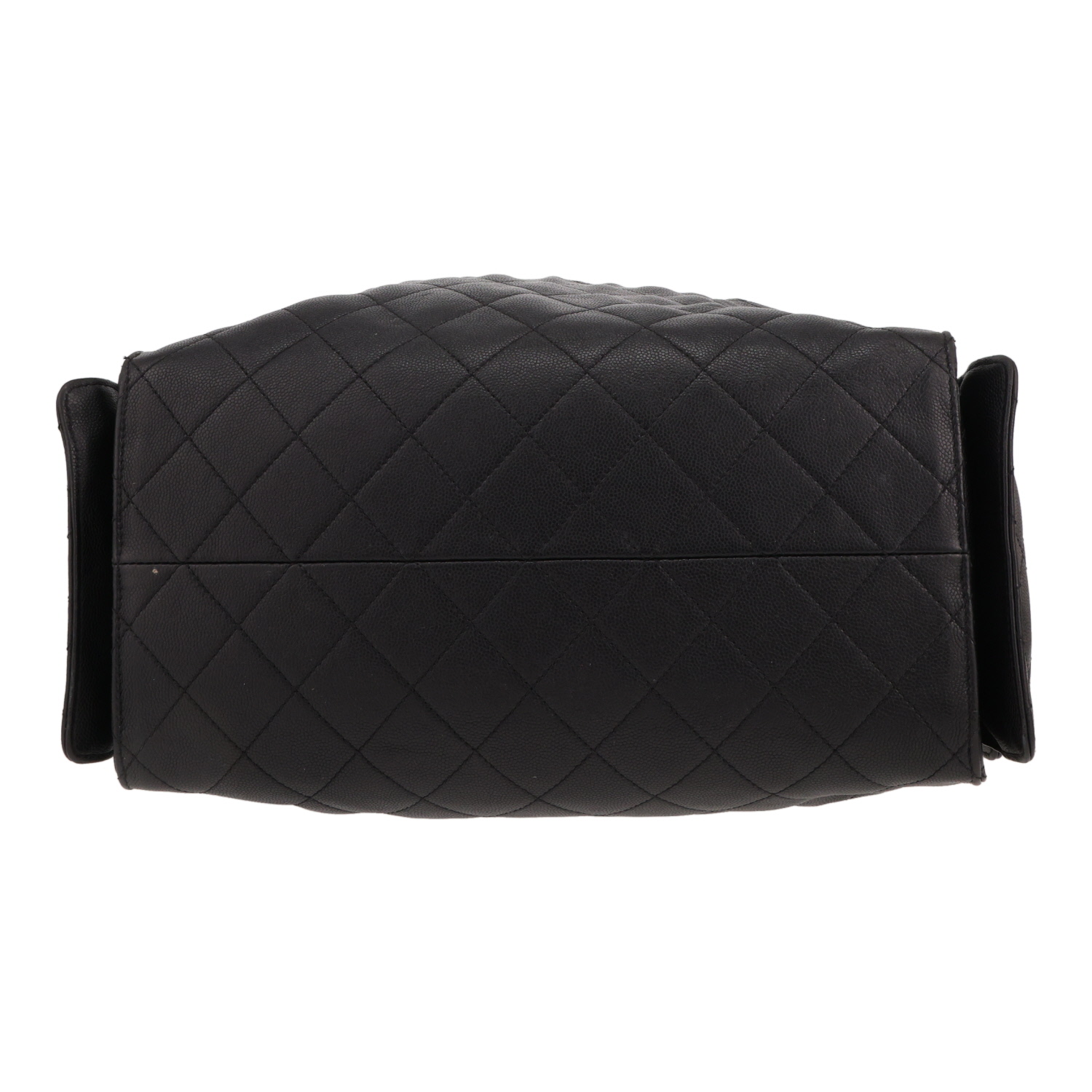 Borsa a tracolla Chanel  25 modello piccolo  in pelle martellata e trapuntata nera - Detail D1