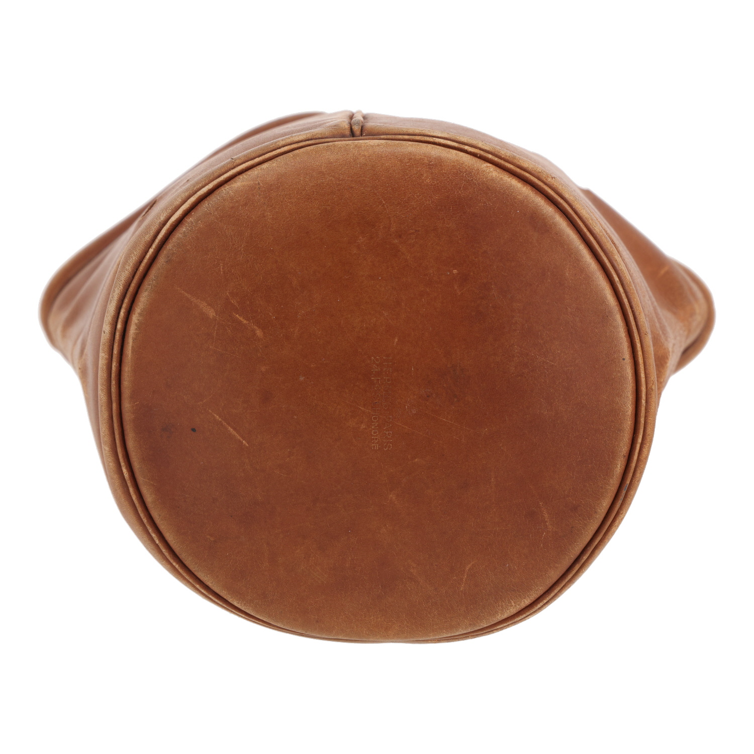 Sac à main Hermès  Mangeoire en cuir marron - Detail D1