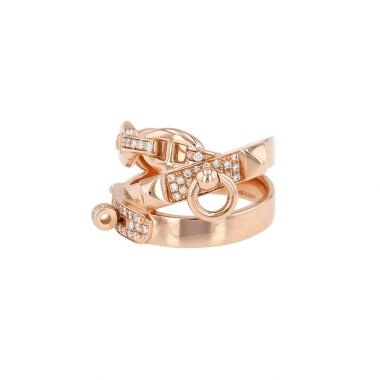 Sortija Hermès Alchimie de oro rosa y diamantes