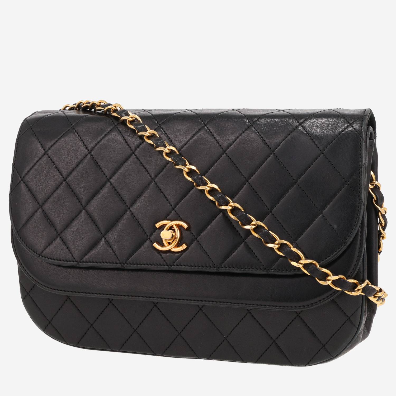 Borsa Chanel  Vintage in pelle trapuntata nera