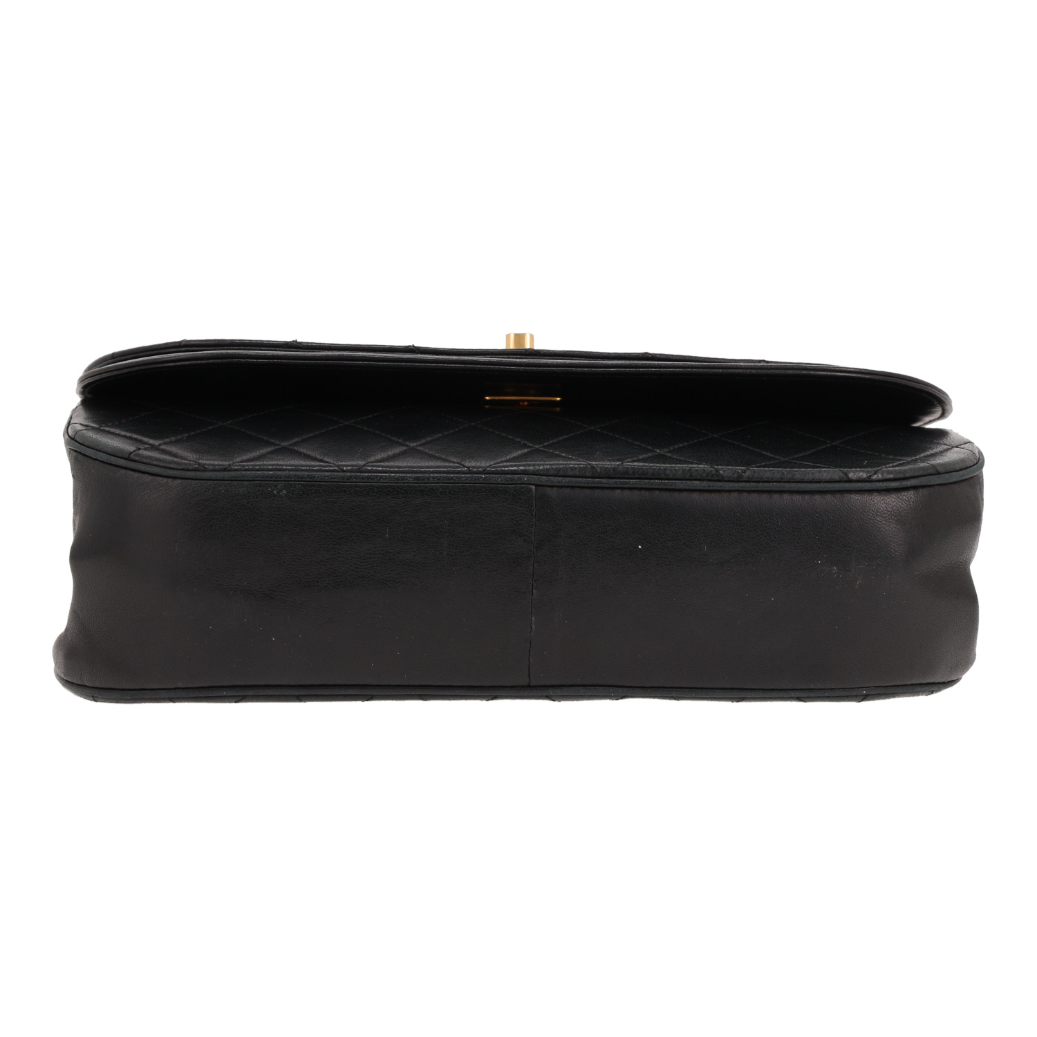 Bolso de mano Chanel  Vintage en cuero acolchado negro - Detail D1