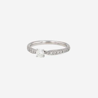 Tiffany & Co Harmony solitaire ring in platinium and diamonds