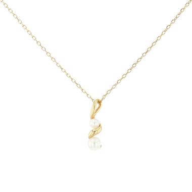 Ciondolo Mikimoto  in oro giallo e perle coltivate