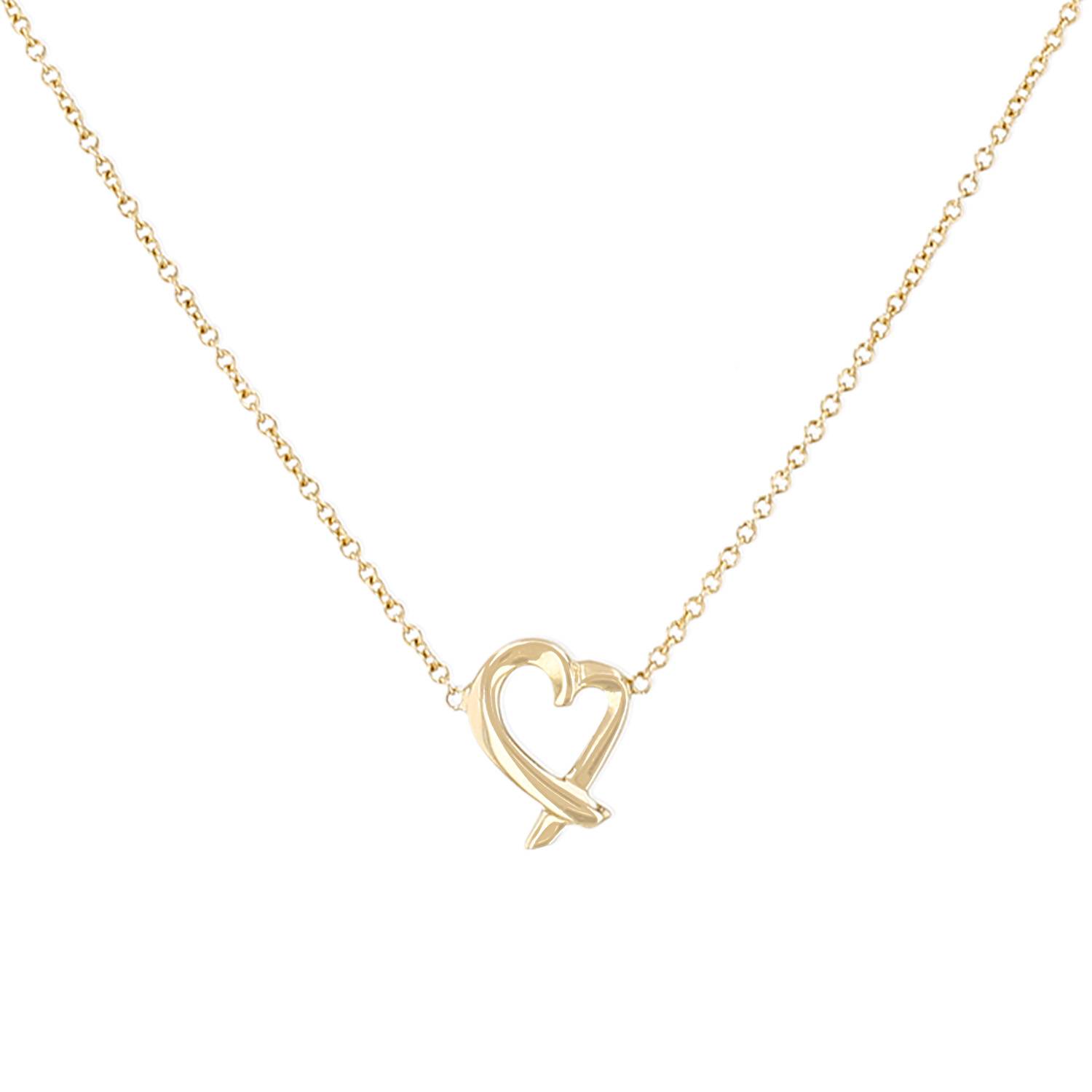 Collier Tiffany & Co Loving Heart en or jaune