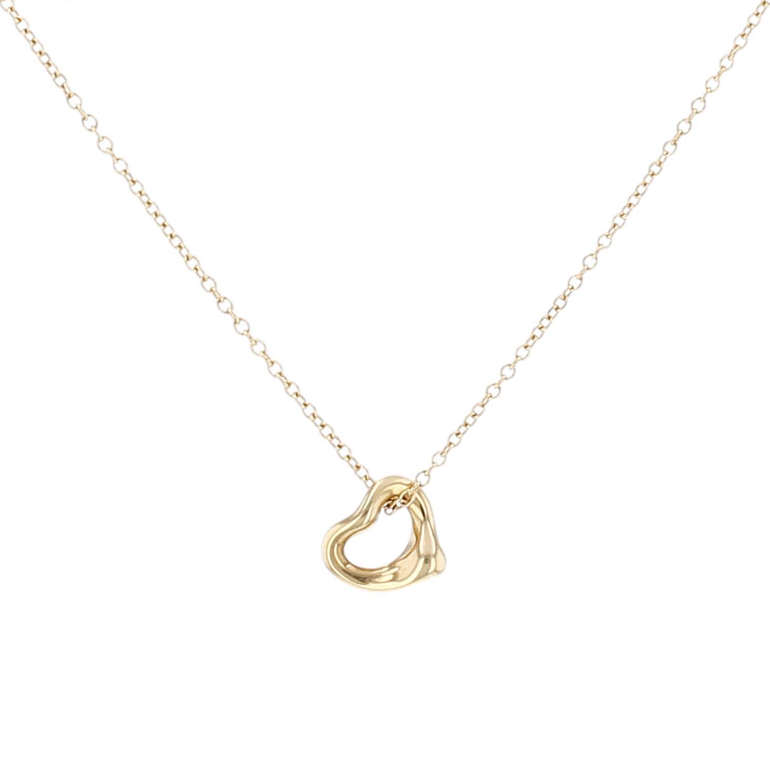 Pendentif Tiffany & Co Open Heart mini en or jaune Pendentif Tiffany & Co Open Heart mini en or jaune
