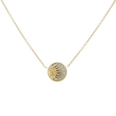 Collar Dior Rose Céleste de oro amarillo, nácar, ónix y diamantes