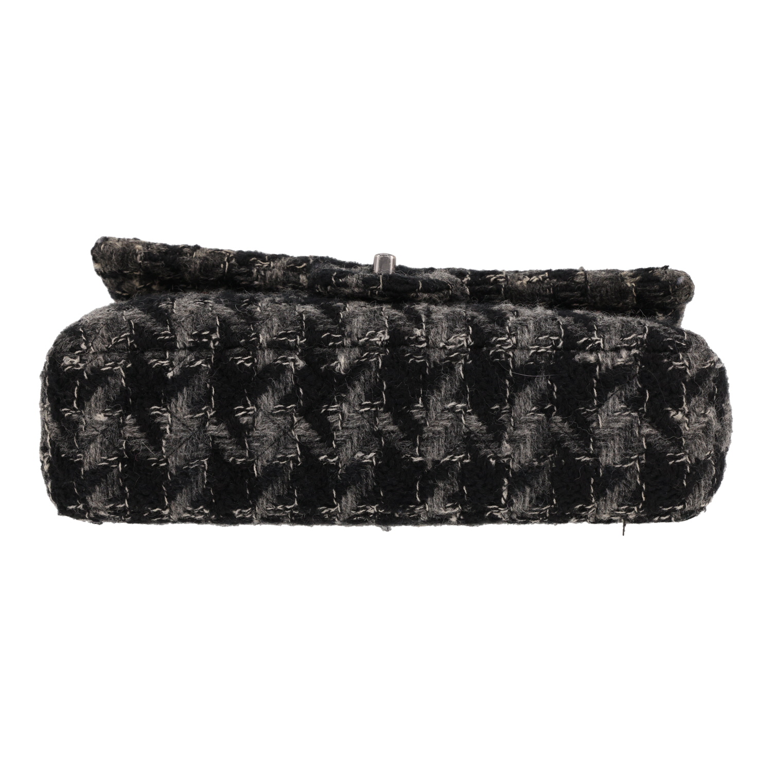 Sac à main Chanel  Timeless Classic en tweed noir et gris - Detail D1