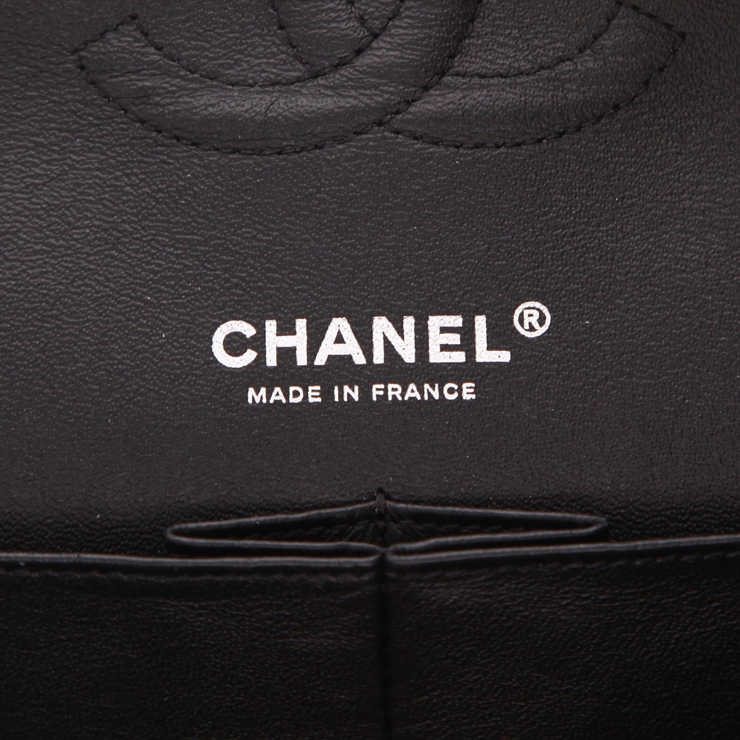 Borsa Chanel  Timeless Classic in tweed nero e grigio - Detail D2