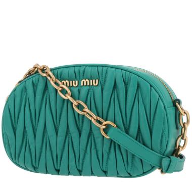 Borsa a tracolla Miu Miu   in pelle trapuntata verde