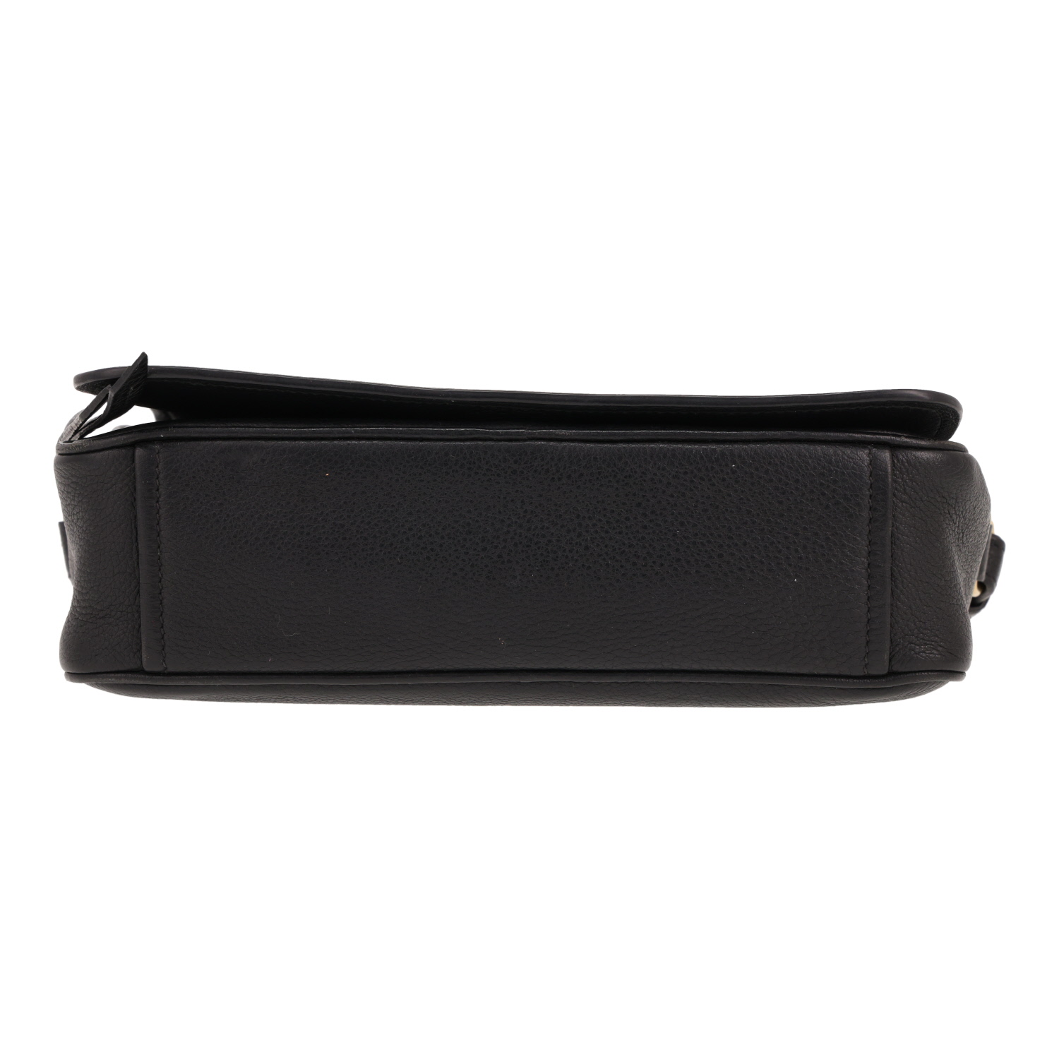 Sac bandoulière Prada   en cuir grainé noir - Detail D1