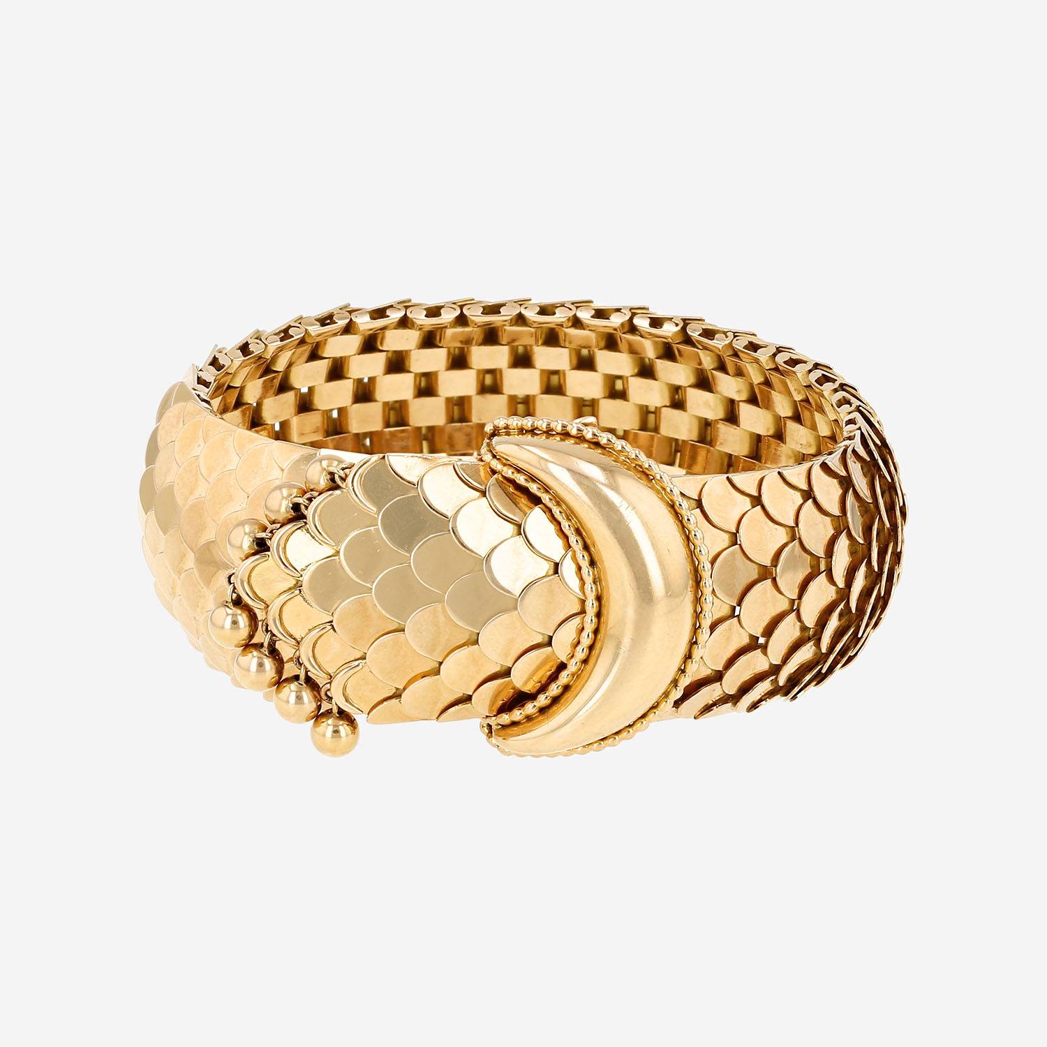 Brazalete época años 60 Vintage  de oro amarillo
