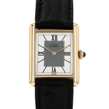 Reloj Cartier Tank Must de plata dorada Ref: Cartier - 590005  Circa 1990