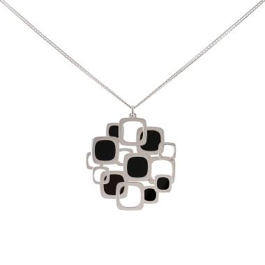 Dinh Van Impressions necklace in white gold and onyx