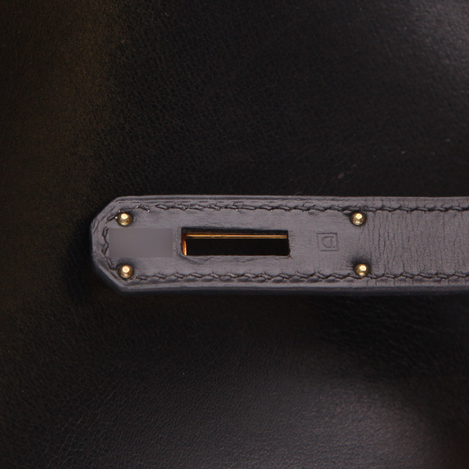 Borsa Hermès  Birkin 35 cm in pelle box nera - Detail D4