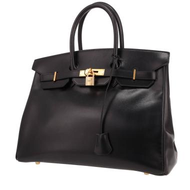 Hermès  Birkin 35 cm handbag  in black box leather