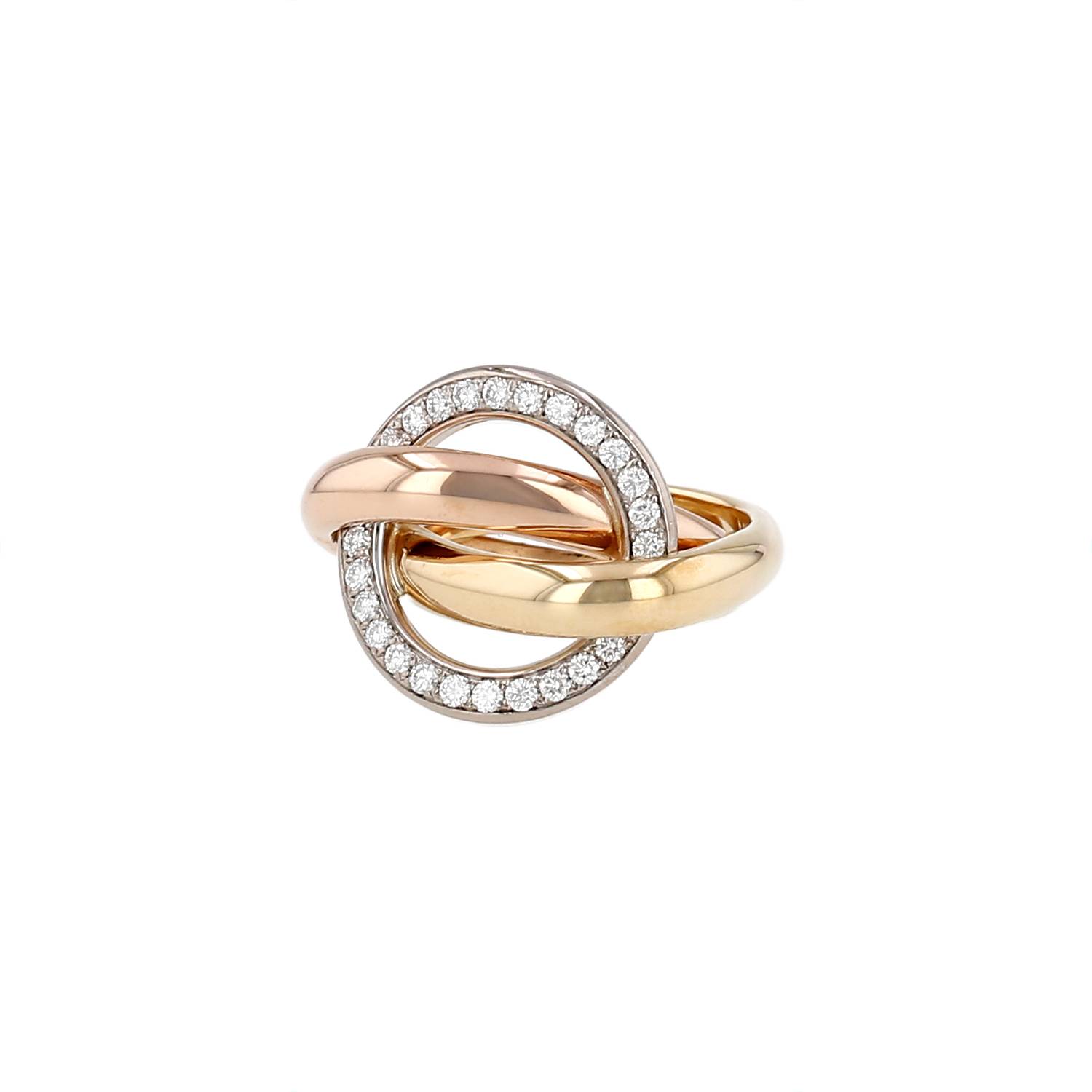Bague Cartier Trinity Crash 3 ors diamants occasion