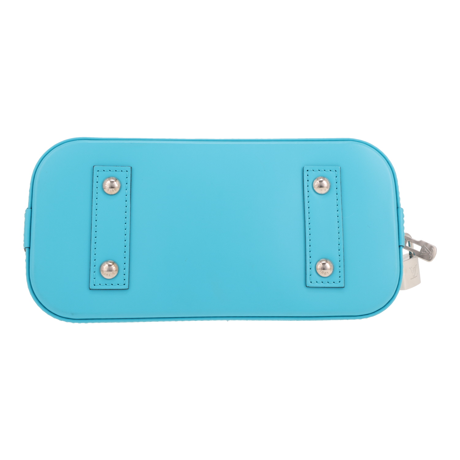 Borsa Louis Vuitton  Alma BB in pelle Epi blu - Detail D1