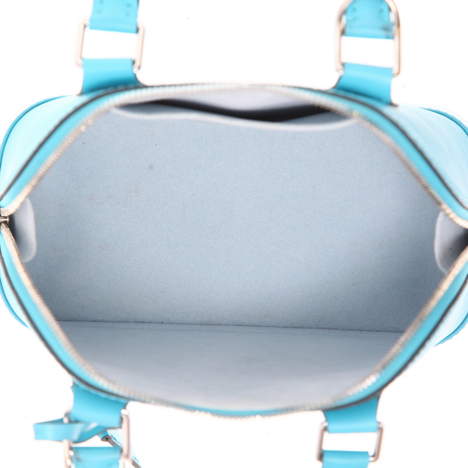 Louis Vuitton  Alma BB handbag  in blue epi leather - Detail D3