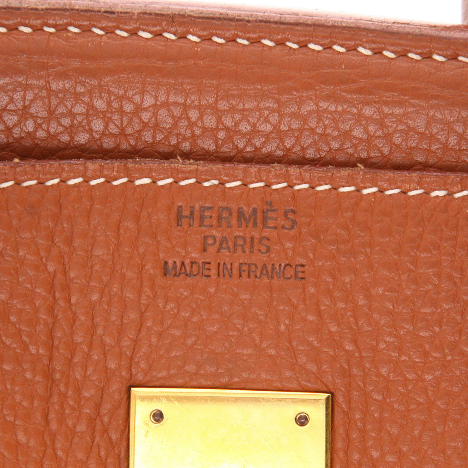 Hermès  Birkin 35 cm handbag  in brown leather taurillon clémence - Detail D2