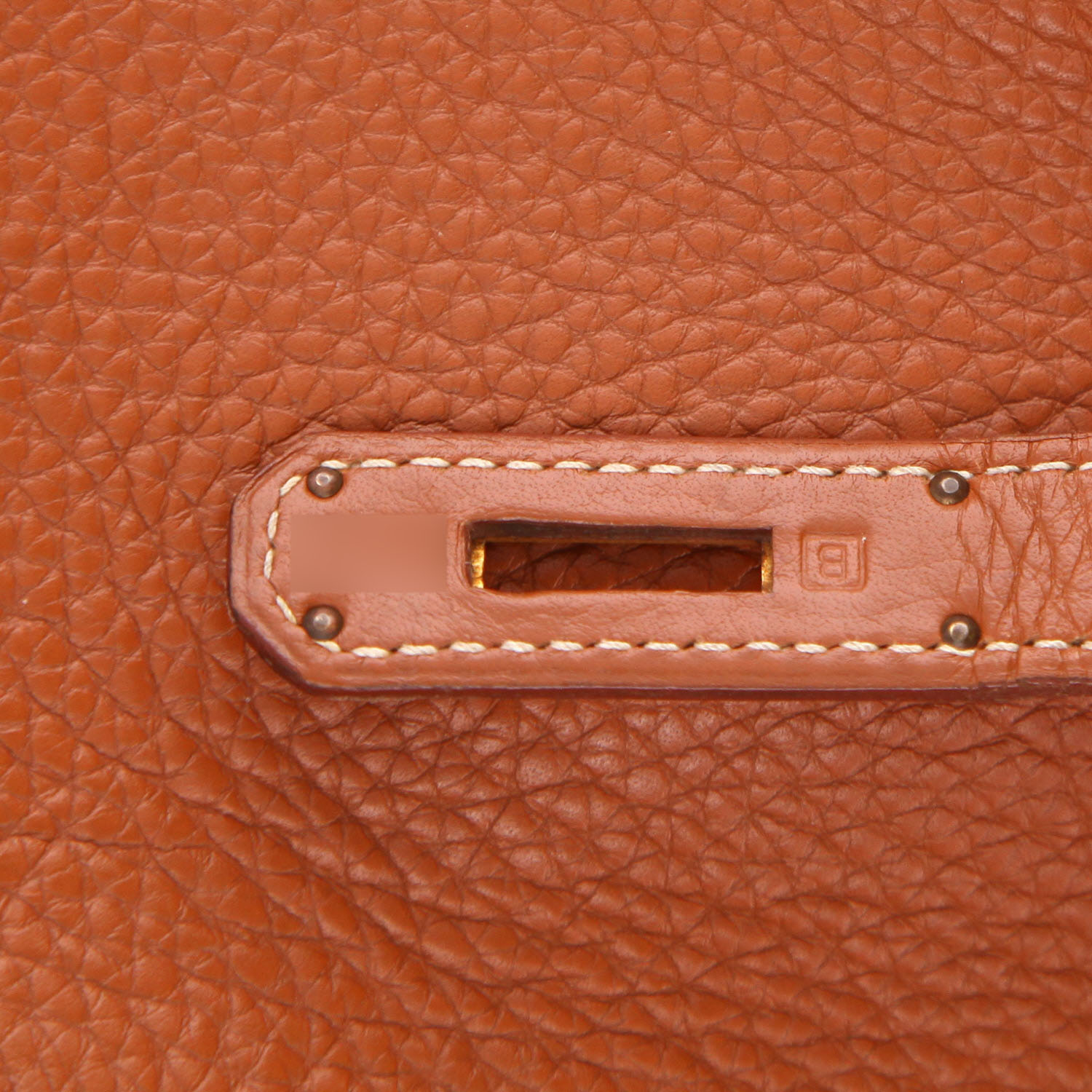 Borsa Hermès  Birkin 35 cm in pelle taurillon clemence marrone - Detail D4