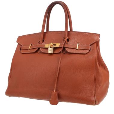 Borsa Hermès  Birkin 35 cm in pelle taurillon clemence marrone