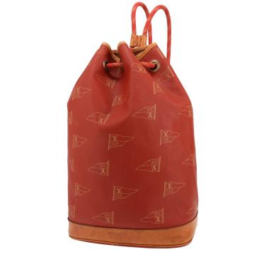 Mochila Louis Vuitton  America's Cup en lona Monogram revestida roja y cuero natural