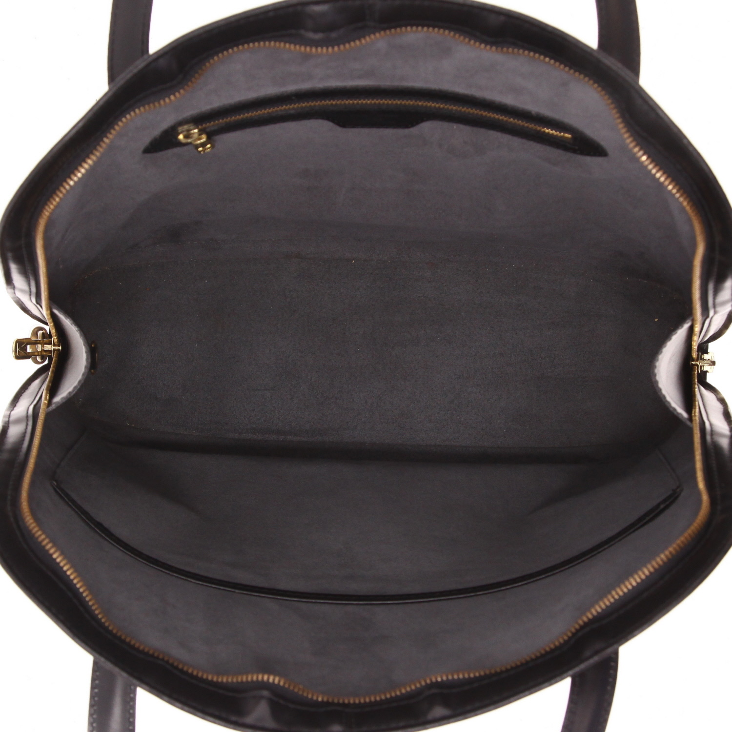 Sac à main Louis Vuitton  Lussac en cuir épi noir - Detail D3