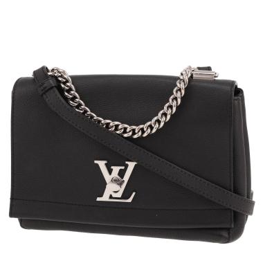 Louis Vuitton  Lockme shoulder bag  in black grained leather