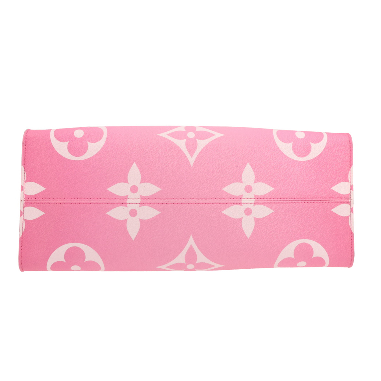 Shopping bag Louis Vuitton  Onthego modello grande  in pelle rossa rosa e viola mammola - Detail D1