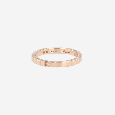 Chopard Ice Cube ring in pink gold and diamond