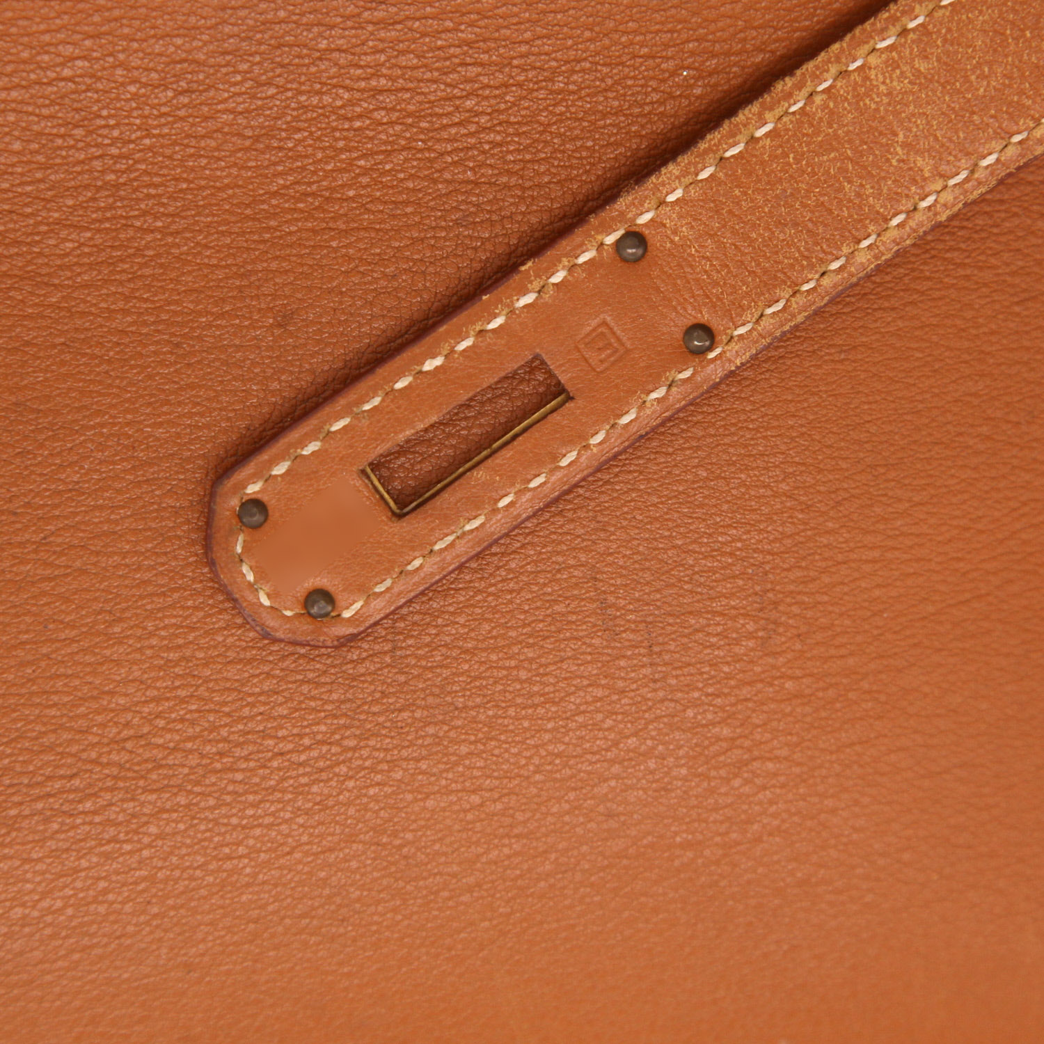 Hermès Birkin 35 cm handbag in Gulliver Gold leather - Detail D4