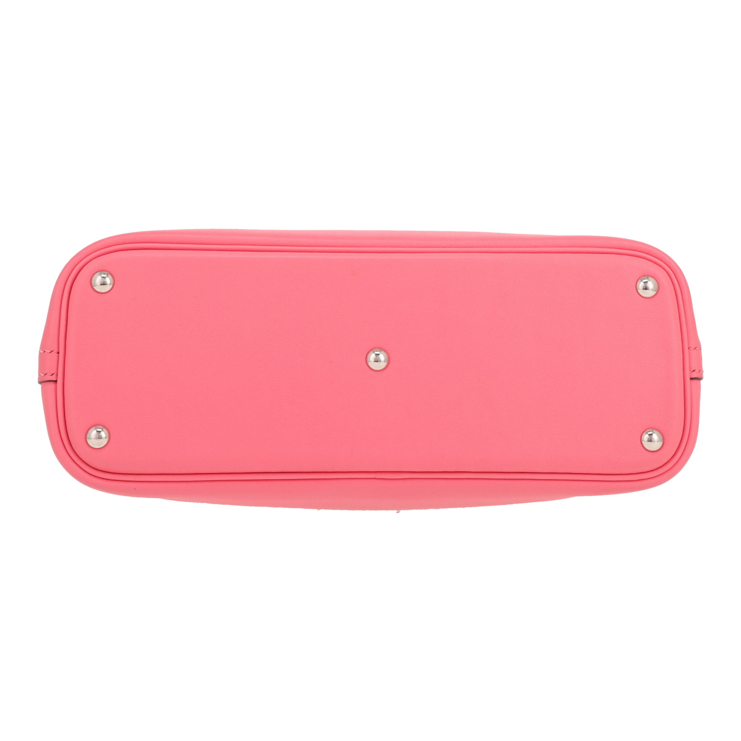 Hermès Bolide 25 cm handbag in Azalée pink Swift leather - Detail D1