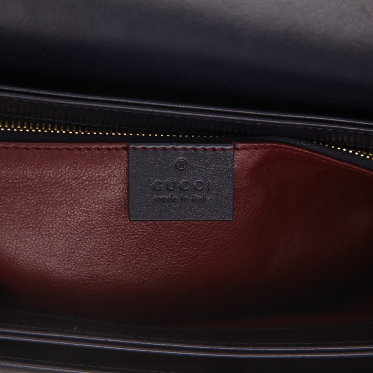 Bolso bandolera Gucci 1955 Horsebit de lona beige y piel Bleu Marine - Detail D2