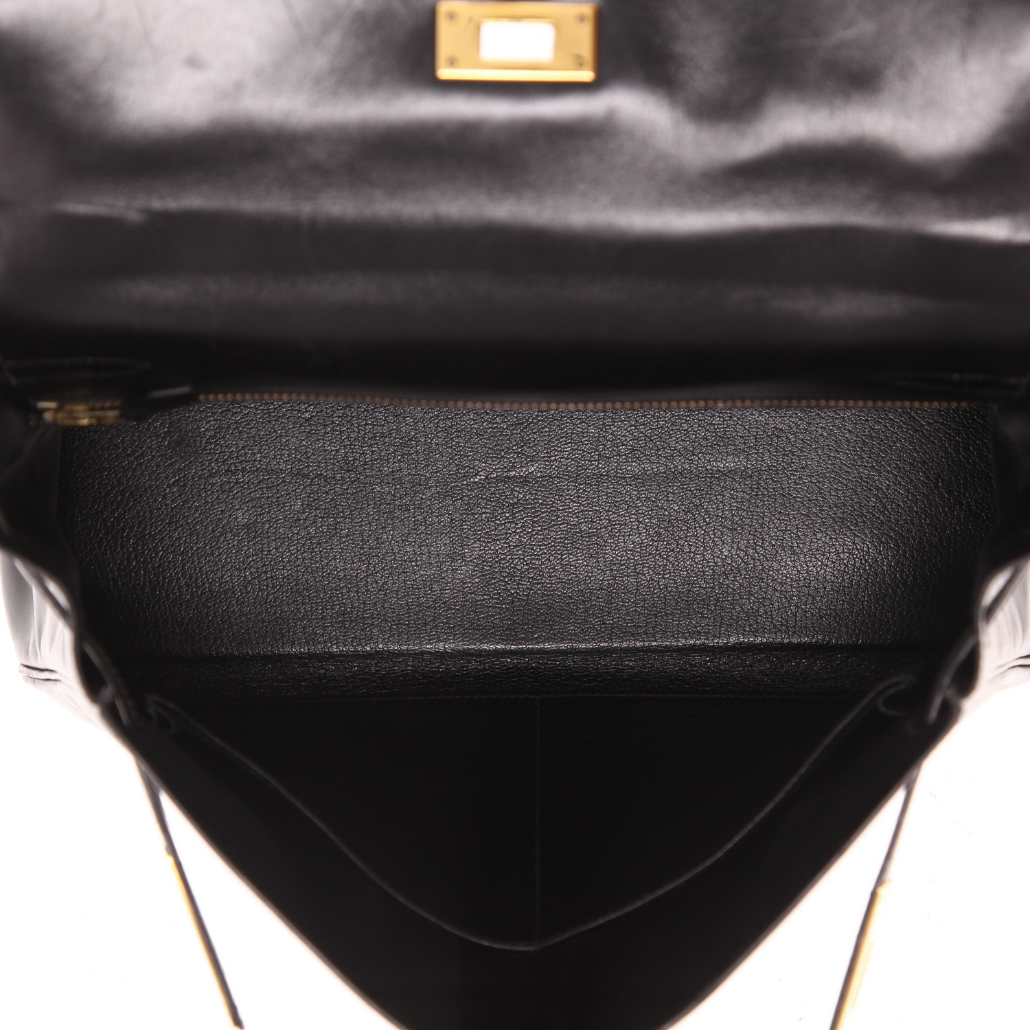 Sac à main Hermès  Kelly 32 cm en cuir box noir - Detail D3