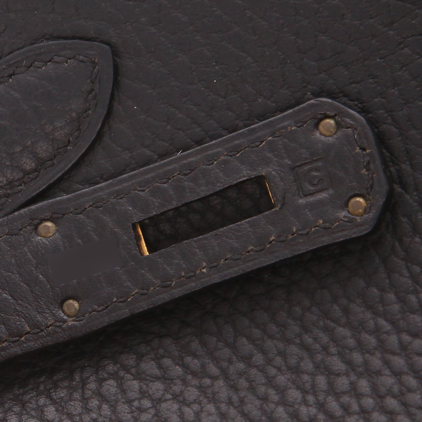 Borsa Hermès  Modello “Haut à Courroies” in pelle Ardenne Noir - Detail D4