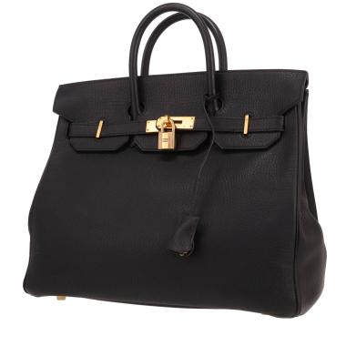 Sac à main Hermès  Haut à Courroies en cuir Ardenne noir