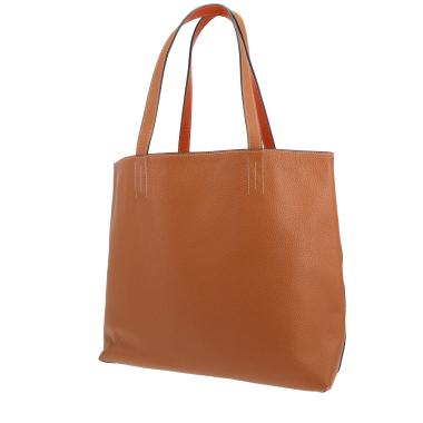 Bolso Cabás Hermès  Double Sens en cuero togo color oro
