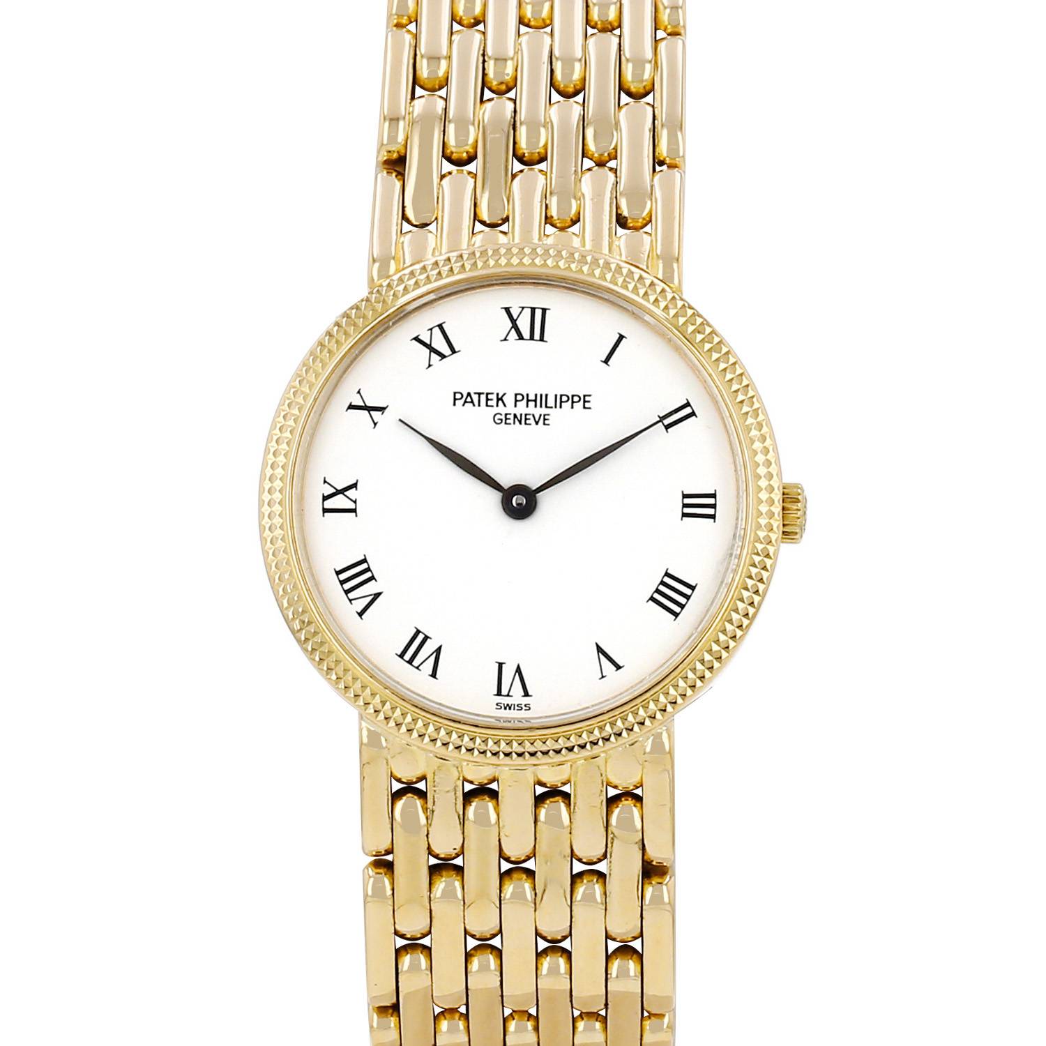 Montre Patek Philippe Calatrava Clous De Paris en or jaune Ref: Patek Montre Patek Philippe Calatrava Clous De Paris en or jaune Ref: Patek