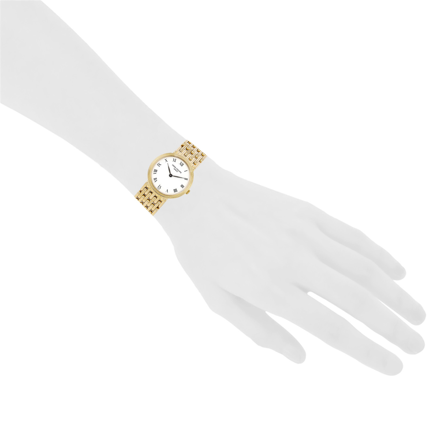 Reloj Patek Philippe Calatrava Clous De Paris de oro amarillo Ref: Patek Philippe - 4819  Circa 1990 - Detail D1