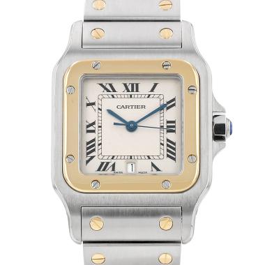 Reloj Cartier Santos de oro y acero Ref: Cartier - 1566  Circa 2000