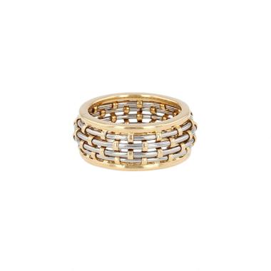 Sortija época años 90 Cartier  de oro amarillo y acero