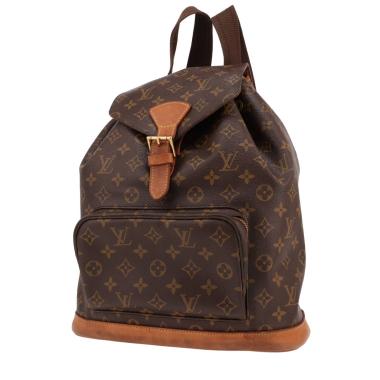 Zaino Louis Vuitton  Montsouris in tela monogram marrone e pelle naturale
