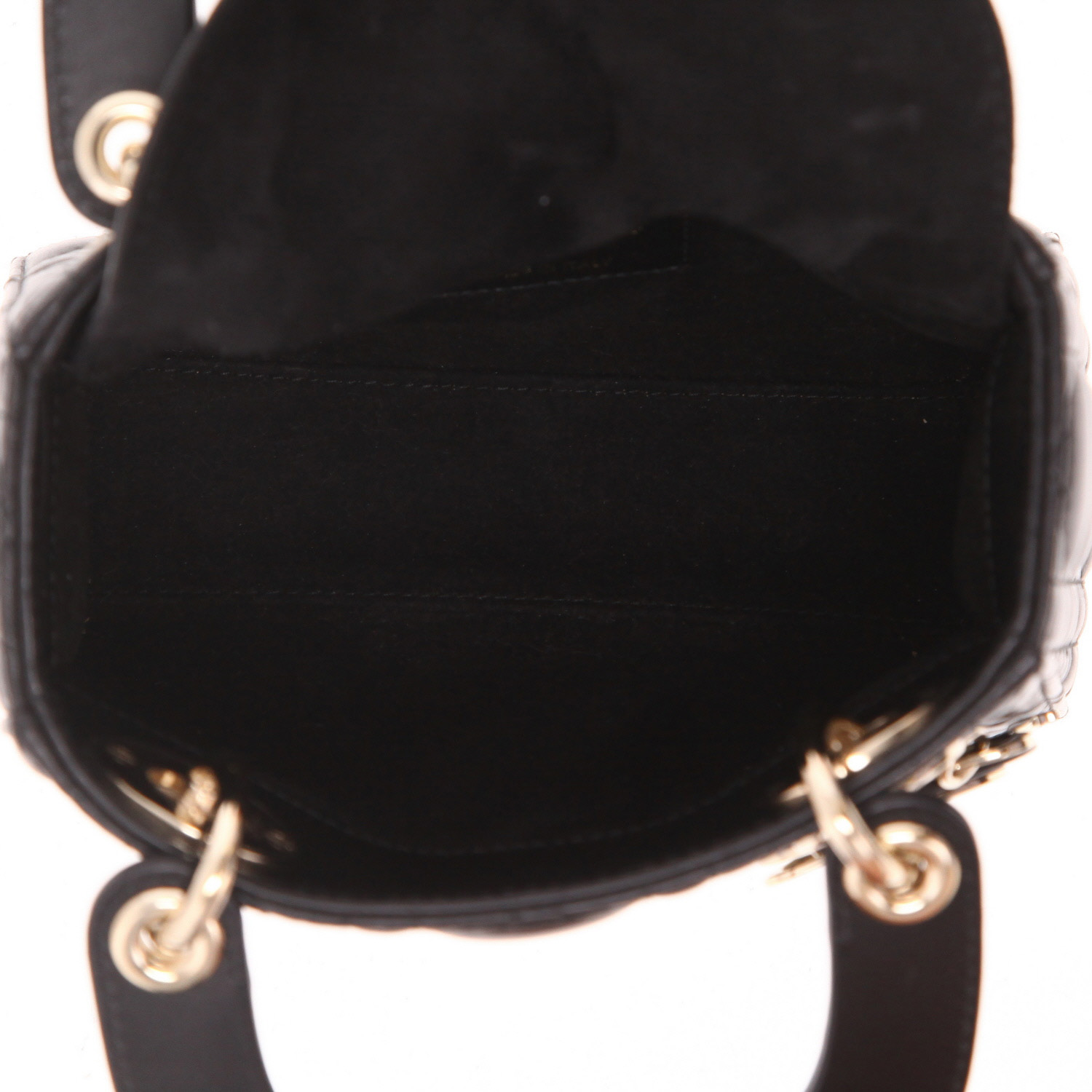 Bolso bandolera Dior Lady Dior de piel «cannage» negra - Detail D3