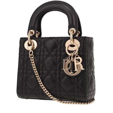 Sac bandoulière Dior  Lady Dior en cuir cannage noir