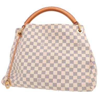 Sac à main Louis Vuitton  Artsy en toile damier azur et cuir naturel