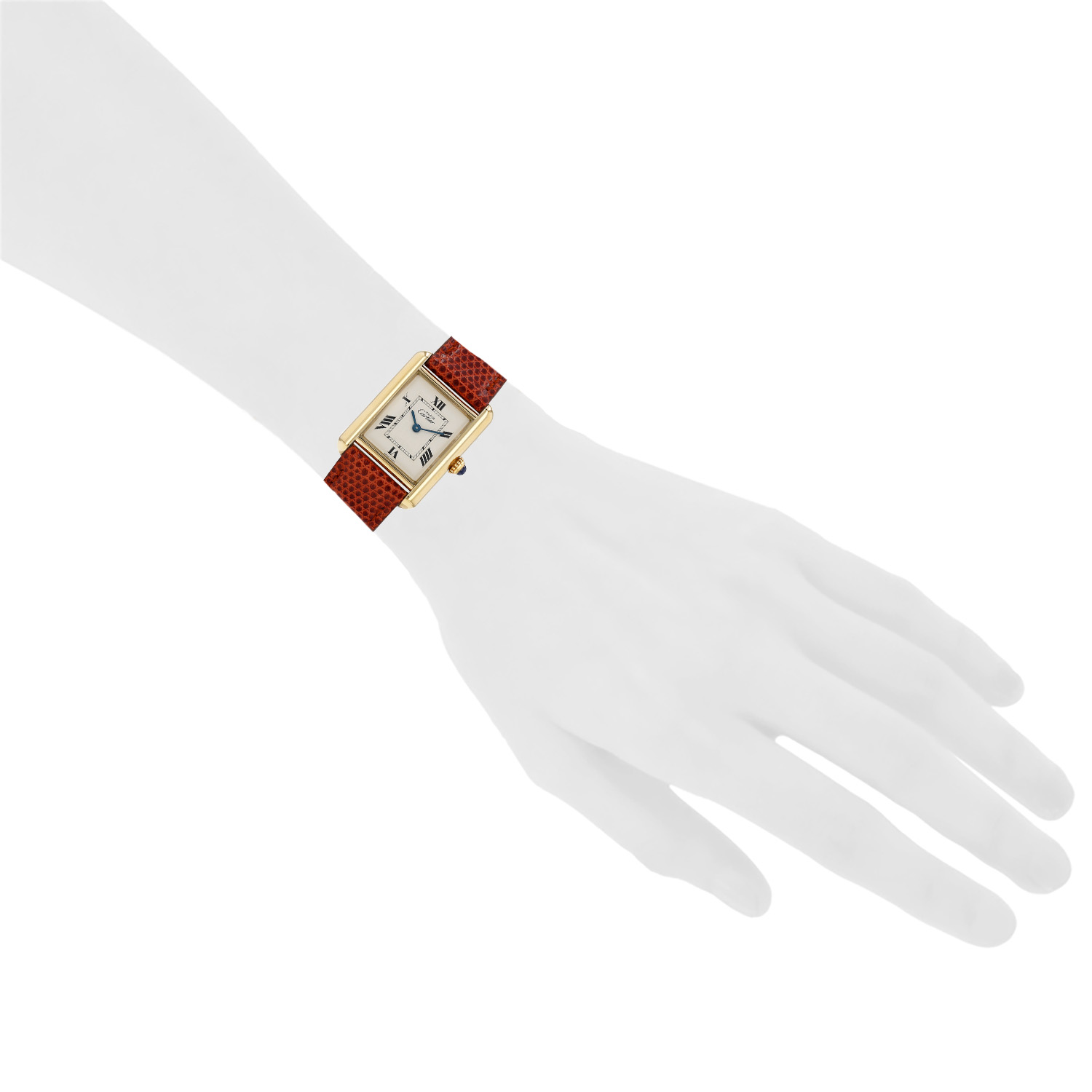 Cartier Tank Must  in vermeil Ref: Cartier - 2415  Circa 1990 - Detail D1